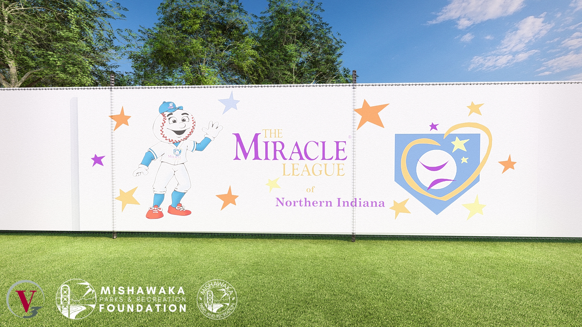 The Miracle League of Northern Indiana sign.