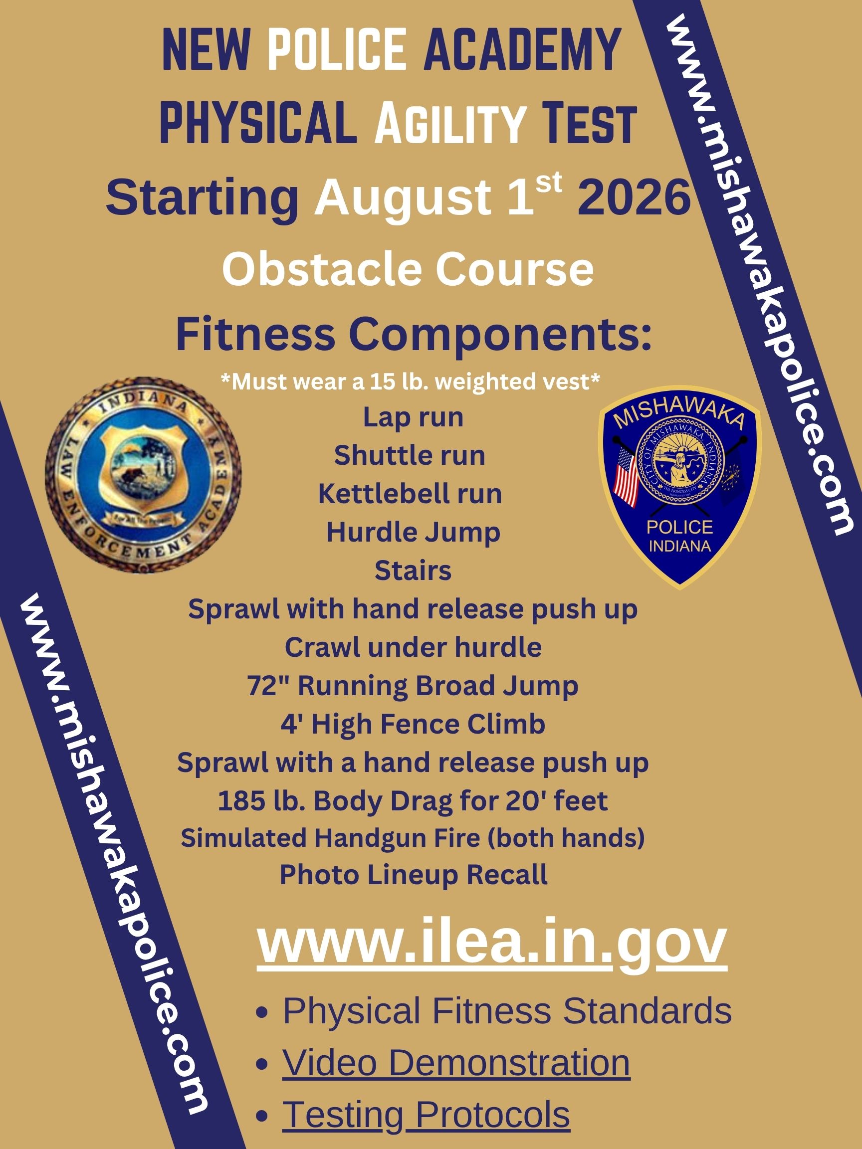 Police Obsacle Course New Police Academy Physical Agility Test. - City of Mishawaka